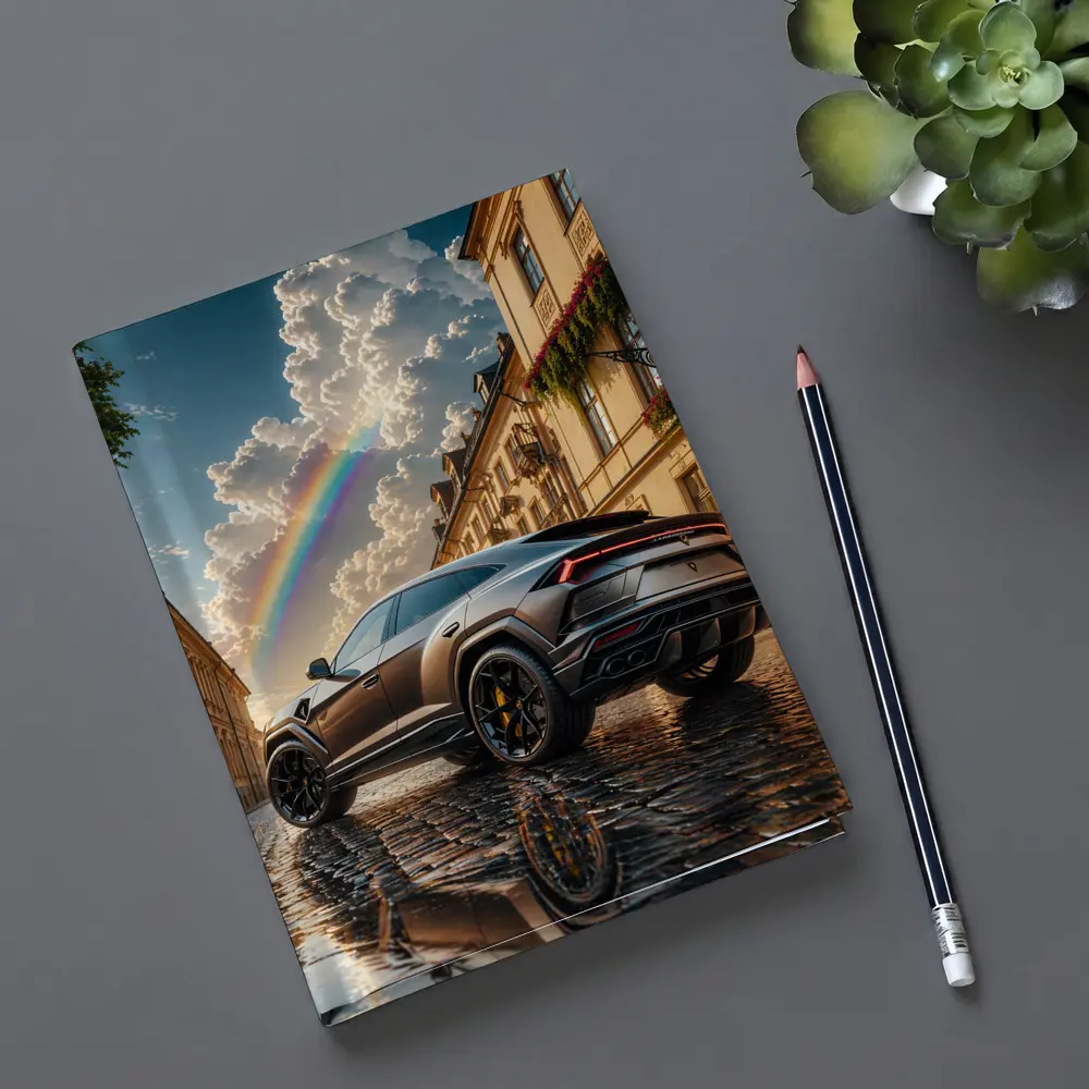 Lamborghini Urus Matte Black Cobblestone Rainbow Sky – Notebooks