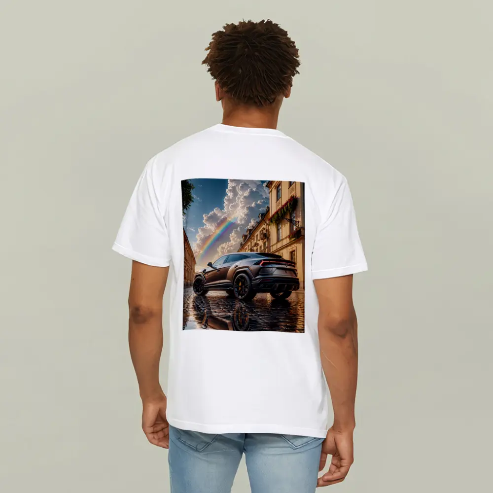 Lamborghini Urus Matte Black Cobblestone Rainbow Sky – T-Shirts