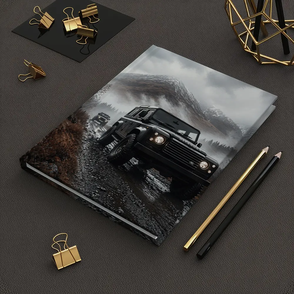 Land Rover Defender on Misty Mountain Trail – Notebooks