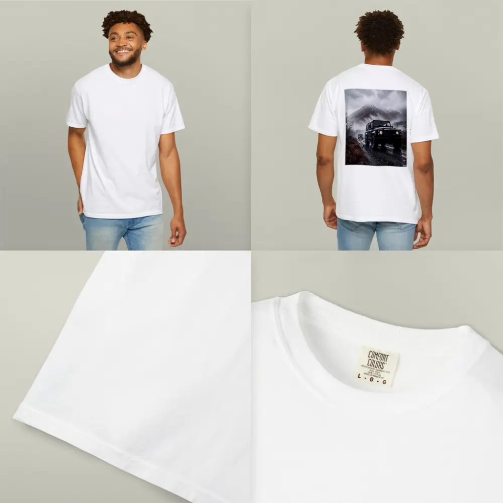 Land Rover Defender on Misty Mountain Trail – T-Shirts