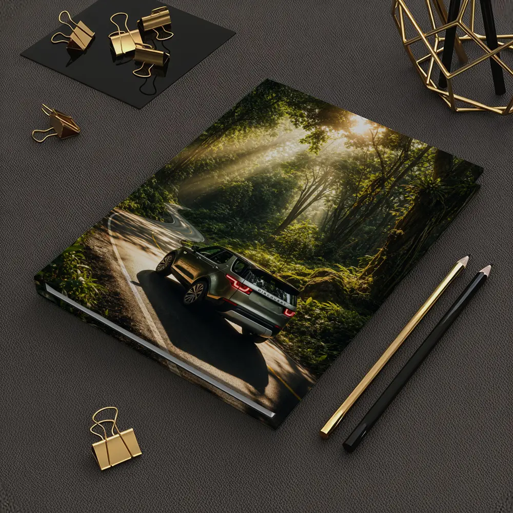 Land Rover Discovery Forest Road Sunlight – Notebooks
