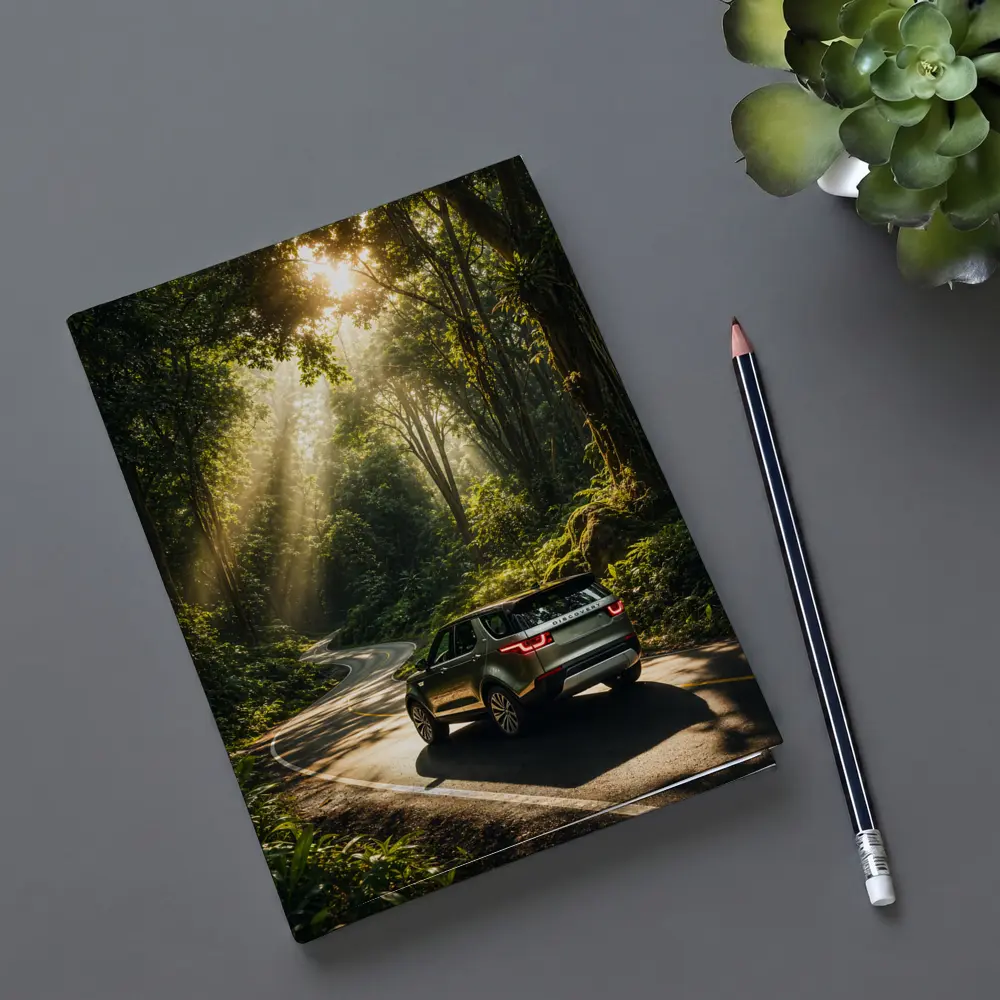 Land Rover Discovery Forest Road Sunlight – Notebooks