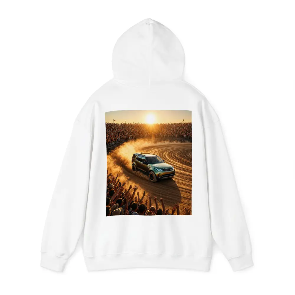 Land Rover Discovery Drifting Dirt Arena Crowd – Hoodies