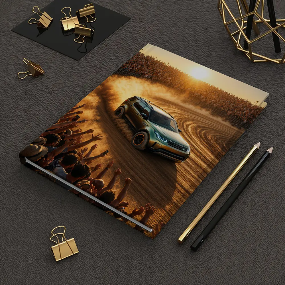 Land Rover Discovery Drifting Dirt Arena Crowd – Notebooks