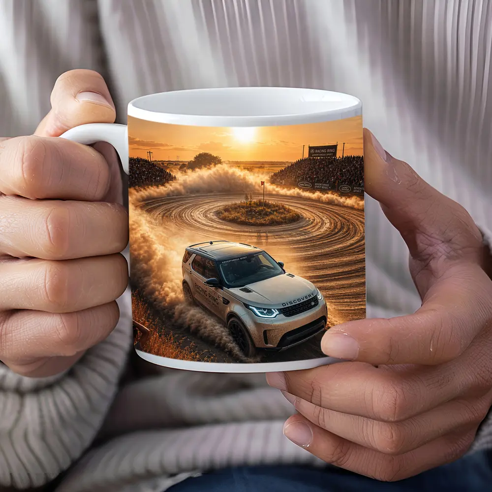 Land Rover Discovery Drifting Dusty Sunset Track – Mugs