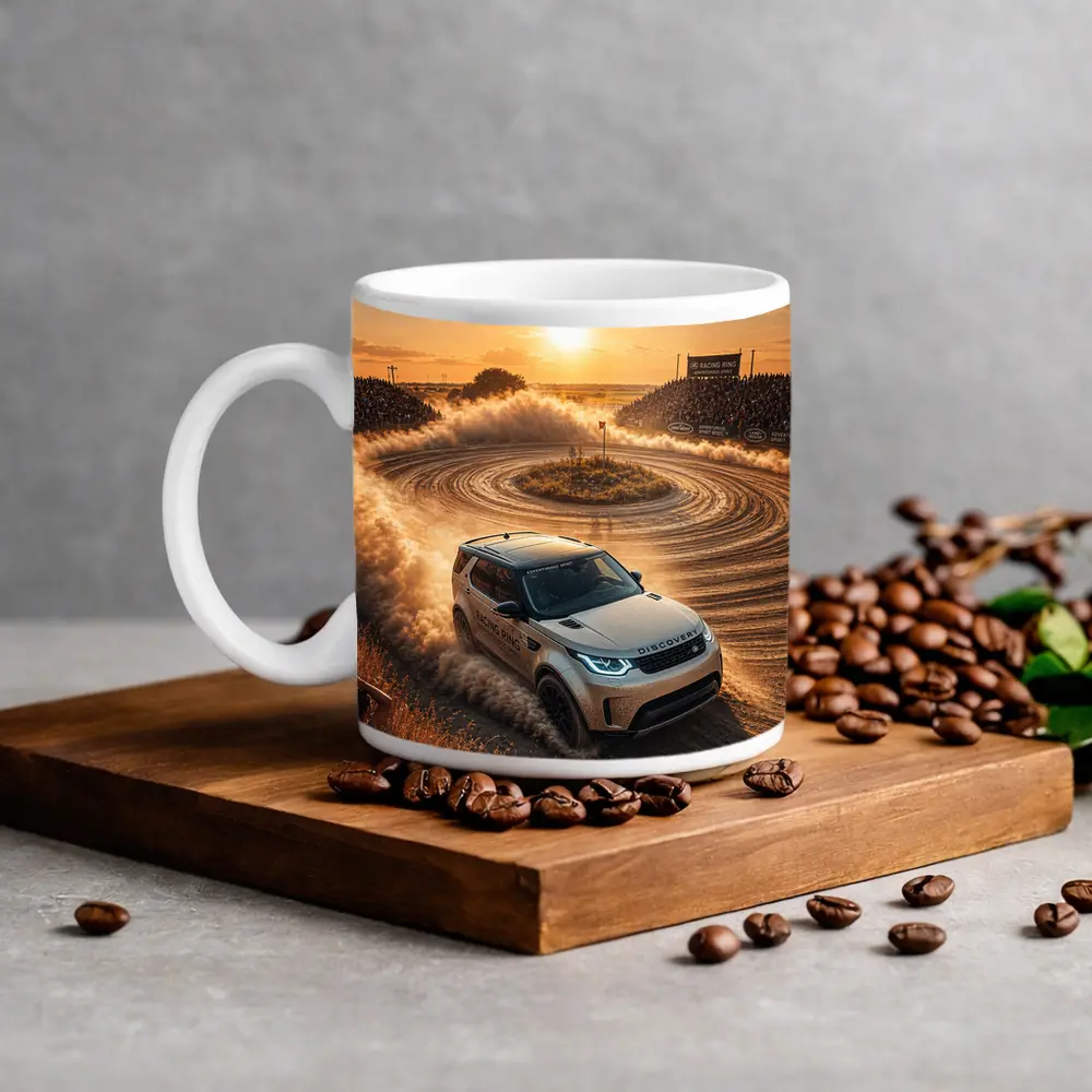 Land Rover Discovery Drifting Dusty Sunset Track – Mugs