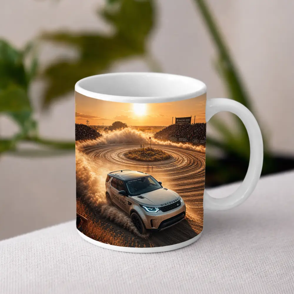 Land Rover Discovery Drifting Dusty Sunset Track – Mugs