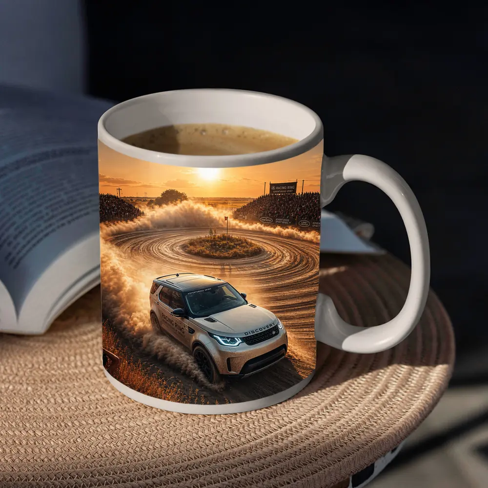 Land Rover Discovery Drifting Dusty Sunset Track – Mugs