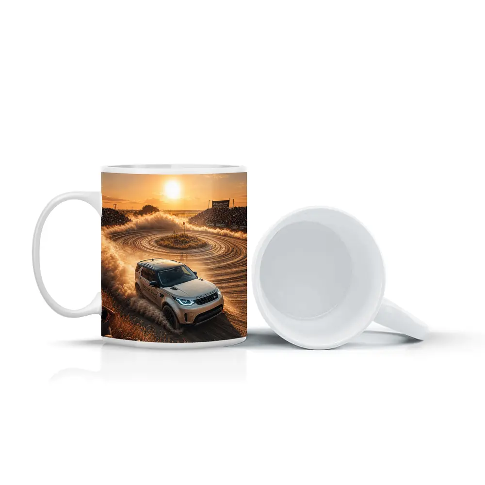Land Rover Discovery Drifting Dusty Sunset Track – Mugs