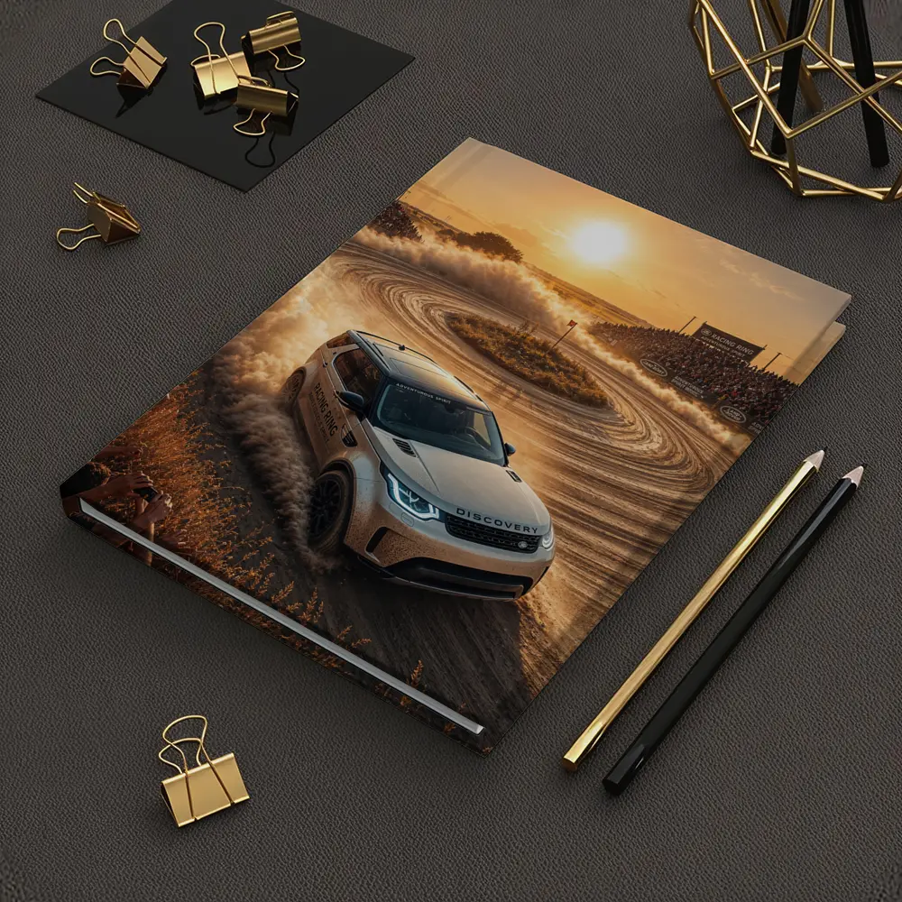 Land Rover Discovery Drifting Dusty Sunset Track – Notebooks
