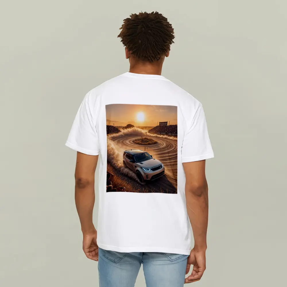 Land Rover Discovery Drifting Dusty Sunset Track – T-Shirts