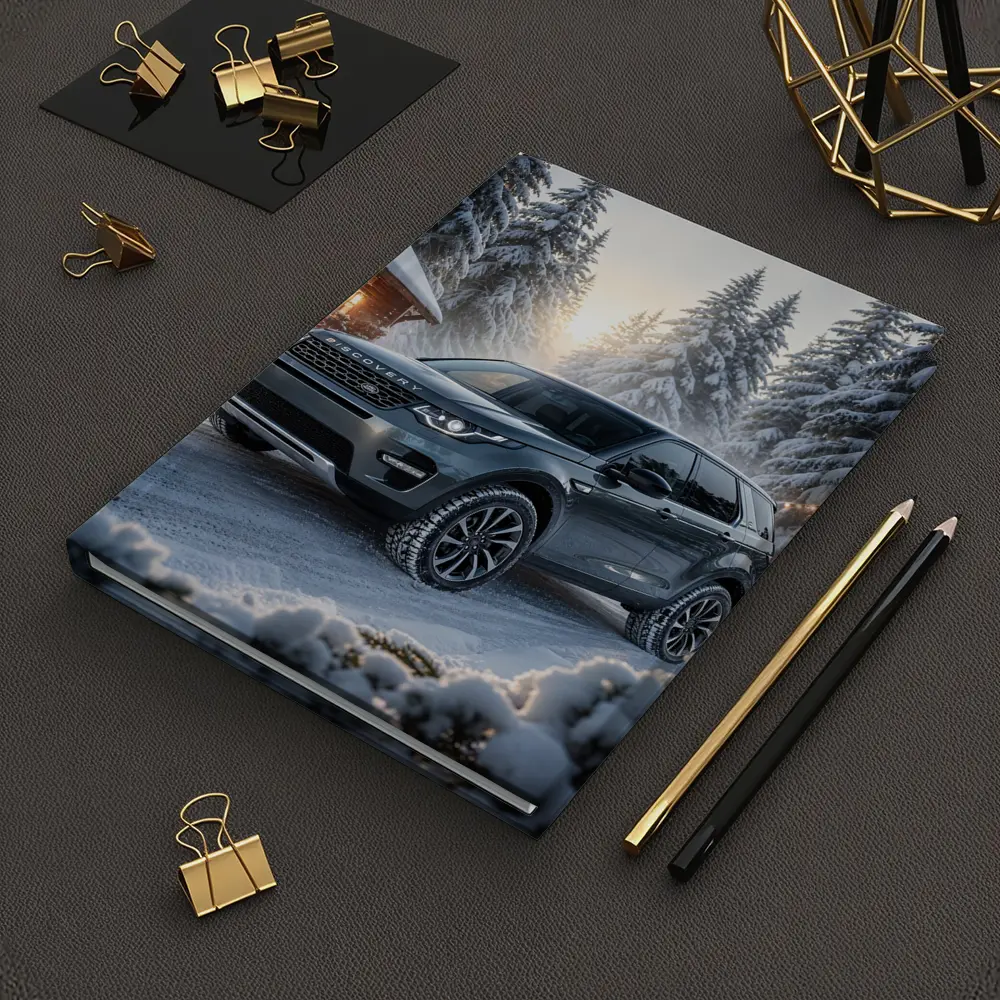 Land Rover Discovery Sport Snowy Forest Scene – Notebooks