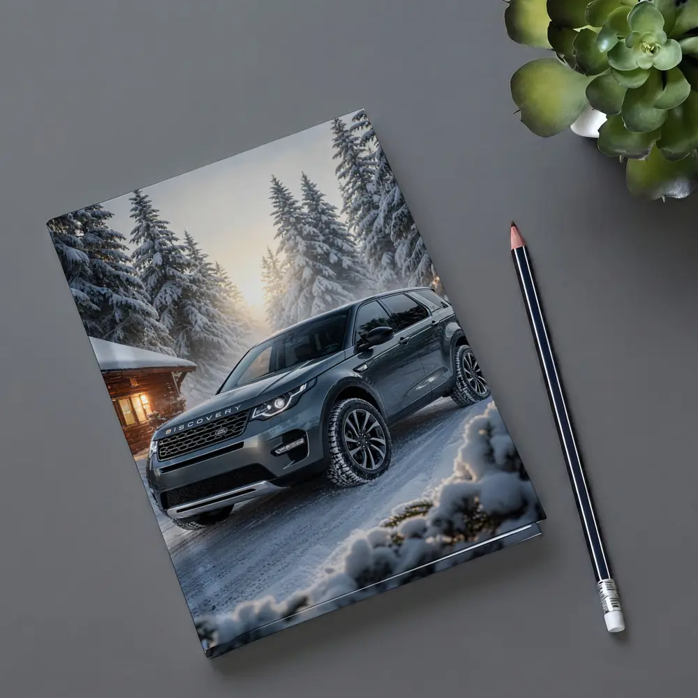 Land Rover Discovery Sport Snowy Forest Scene – Notebooks