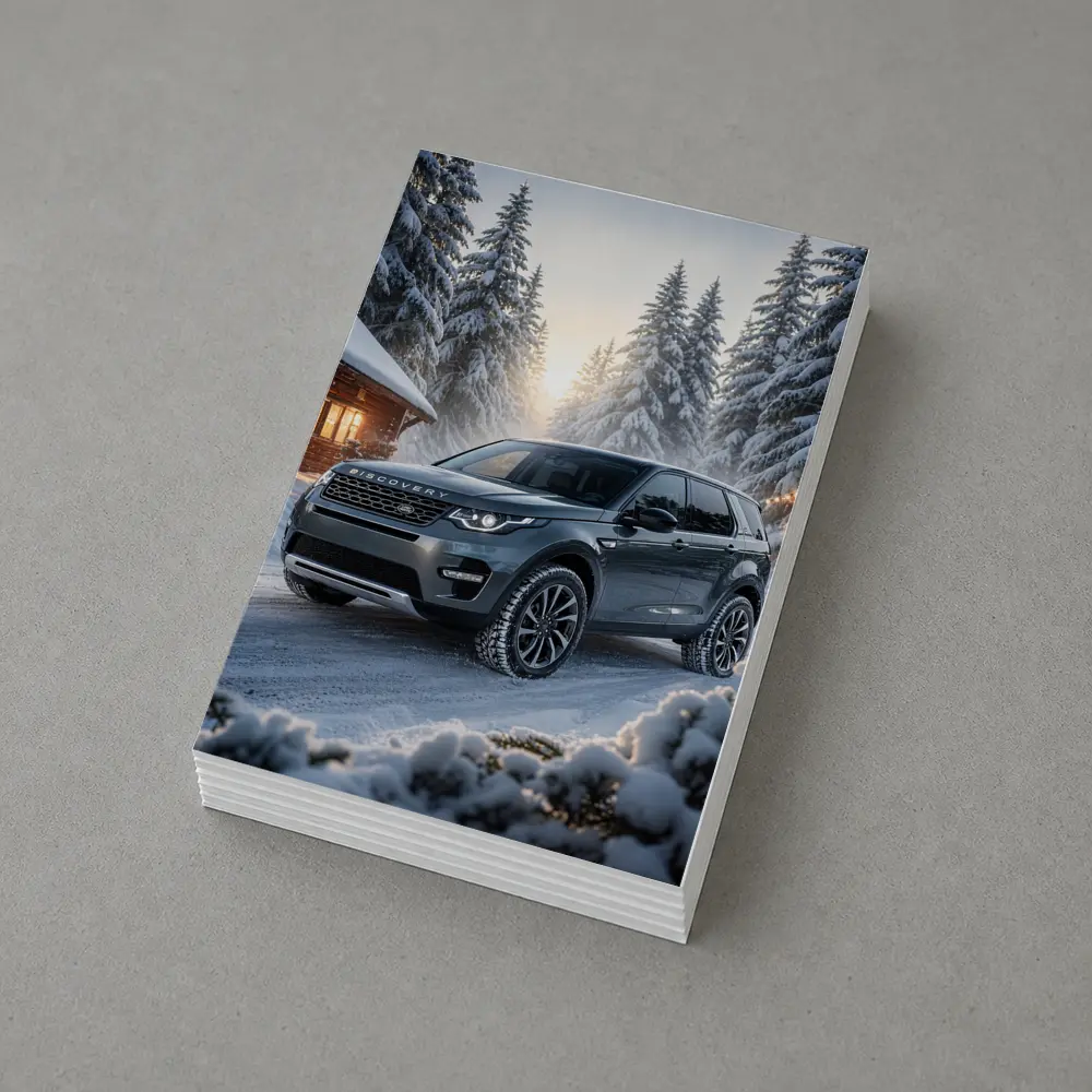Land Rover Discovery Sport Snowy Forest Scene – Postcards