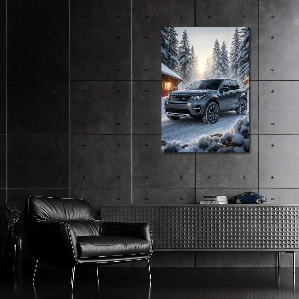 Land Rover Discovery Sport Snowy Forest Scene – Wall Art