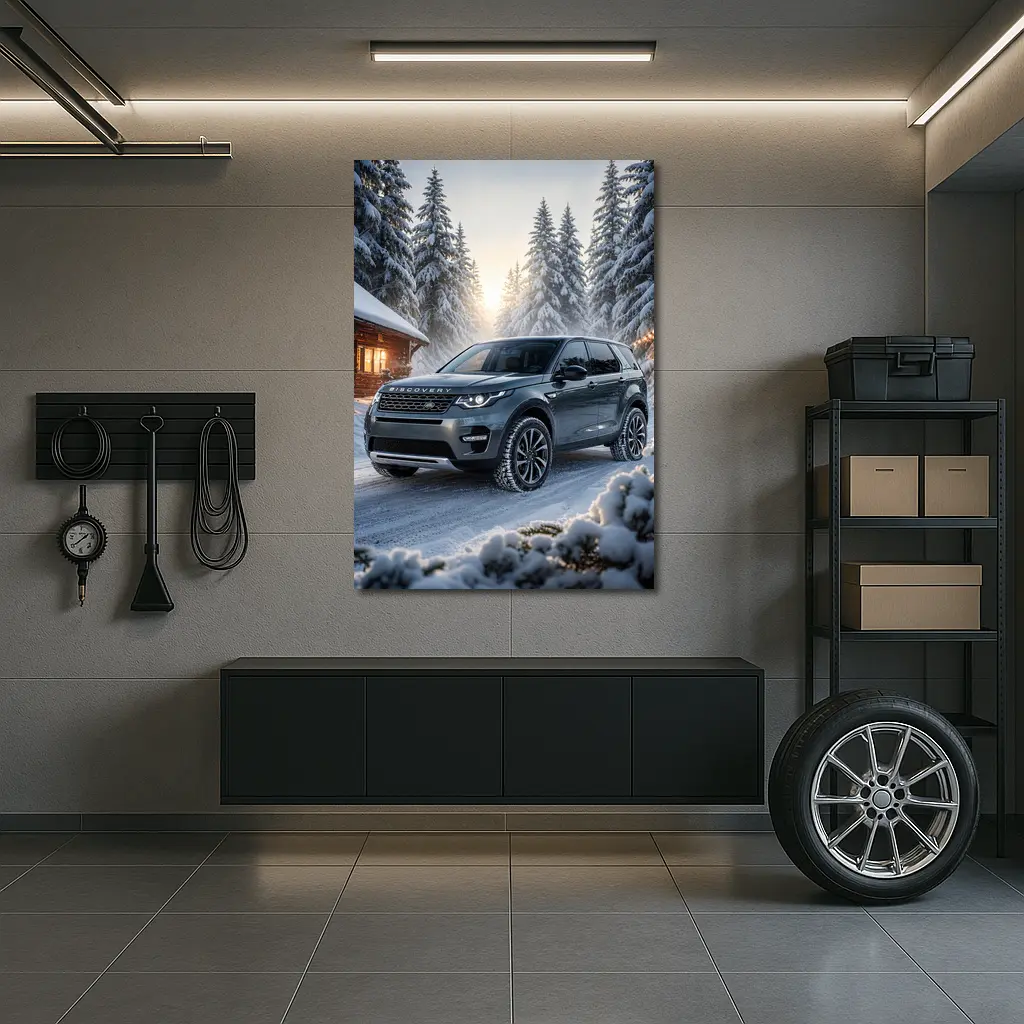 Land Rover Discovery Sport Snowy Forest Scene – Wall Art