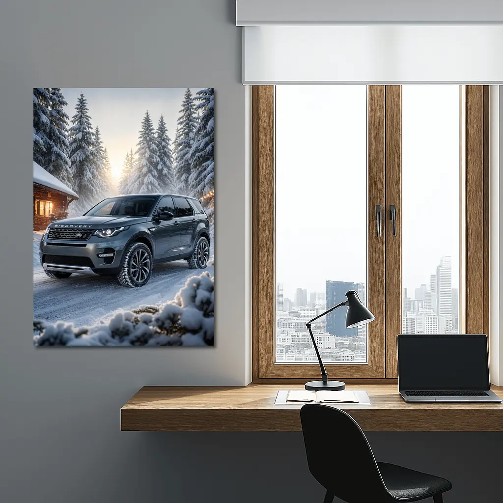 Land Rover Discovery Sport Snowy Forest Scene – Wall Art