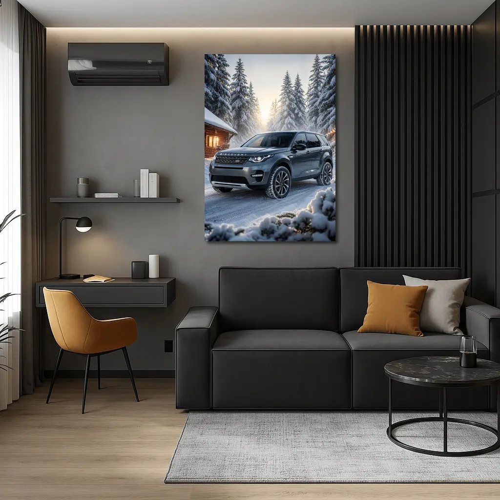 Land Rover Discovery Sport Snowy Forest Scene – Wall Art