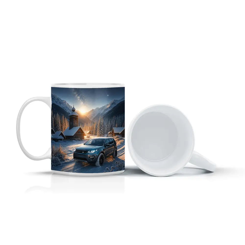 Land Rover Discovery Sport Snowy Mountain Village – Mugs