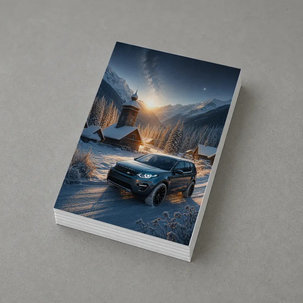 Land Rover Discovery Sport Snowy Mountain Village – Postcards