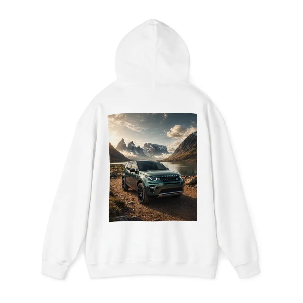 Land Rover Discovery Sport Mountain Lake Scene – Hoodies