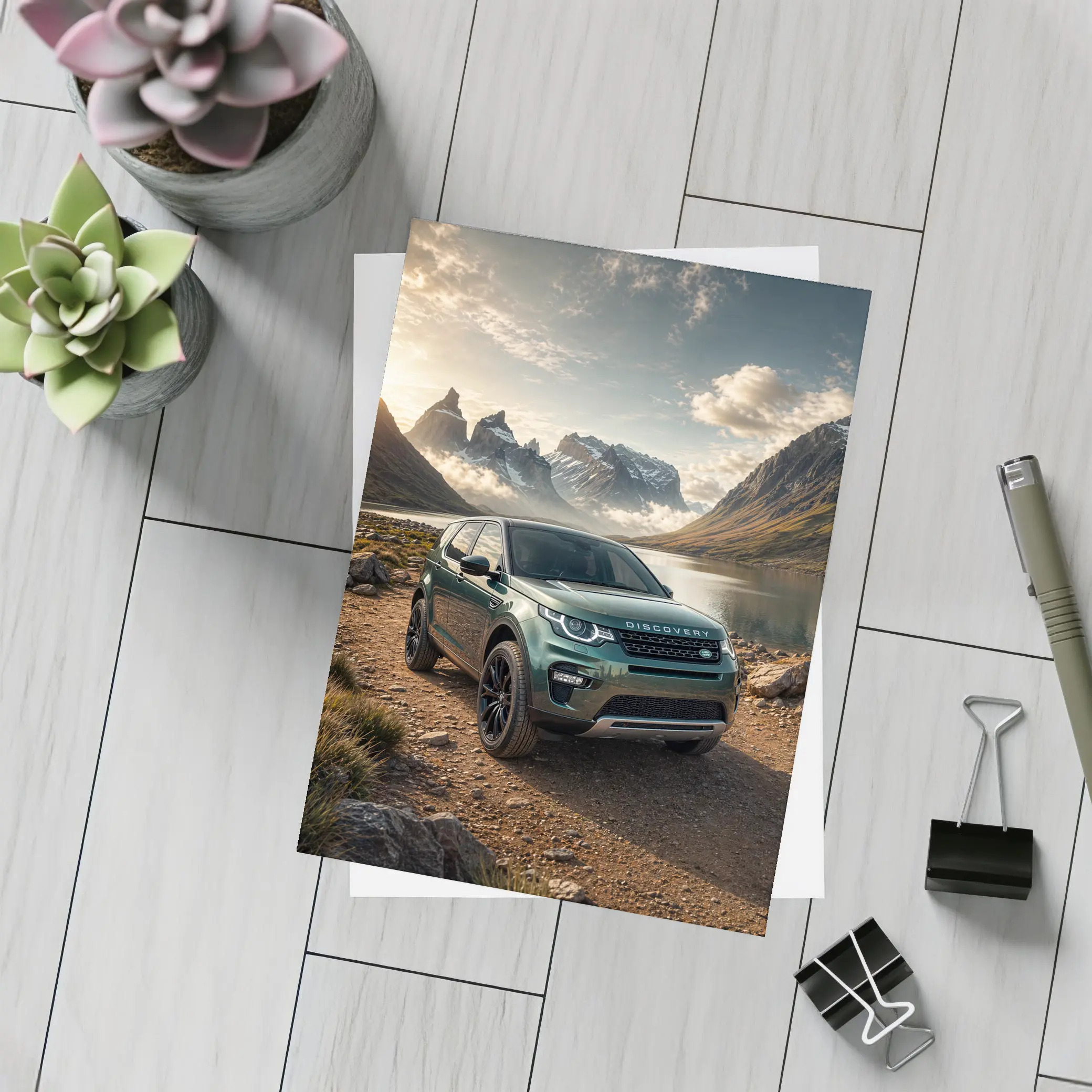 Land Rover Discovery Sport Mountain Lake Scene – Postcards