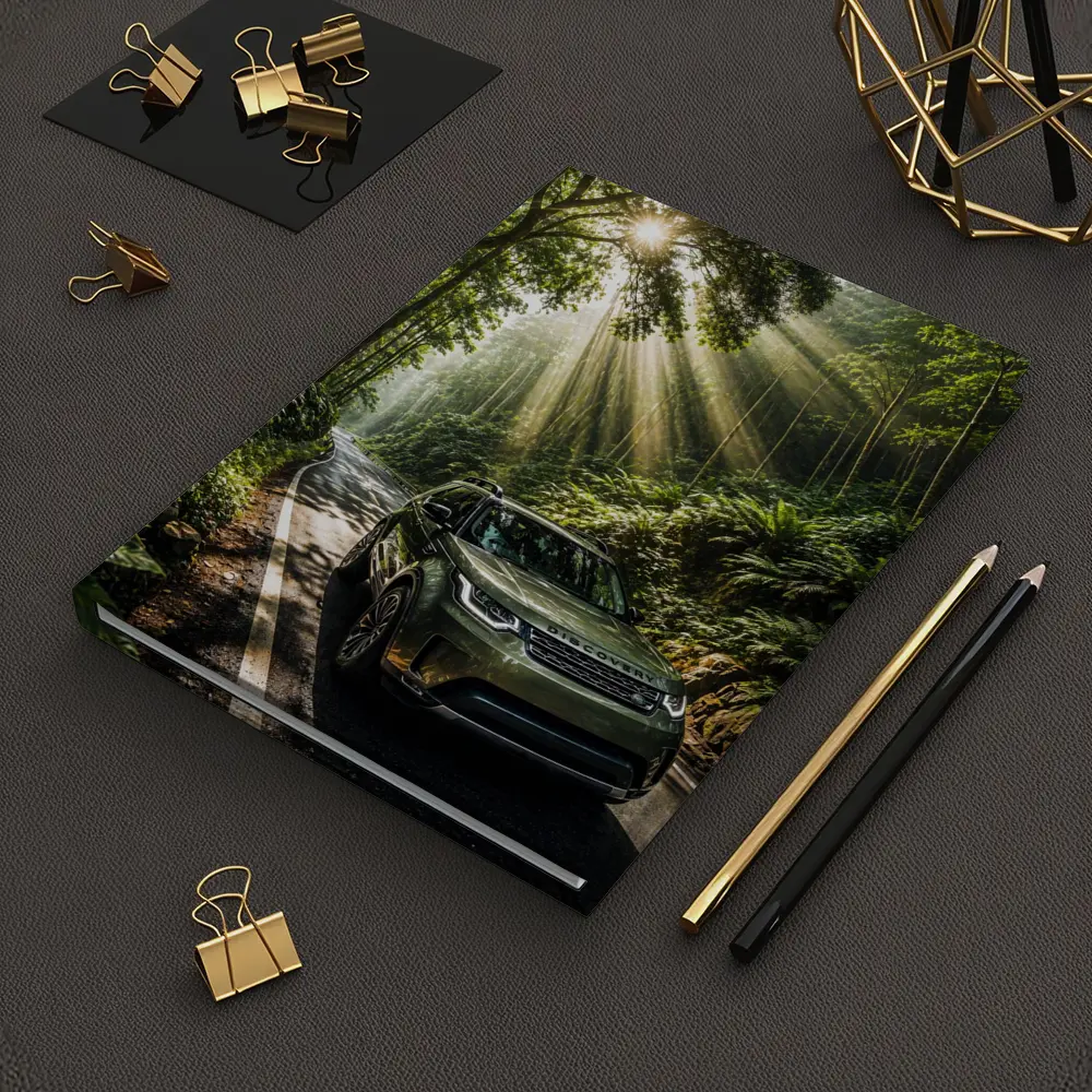 Land Rover Discovery Forest Road Sunlight – Notebooks
