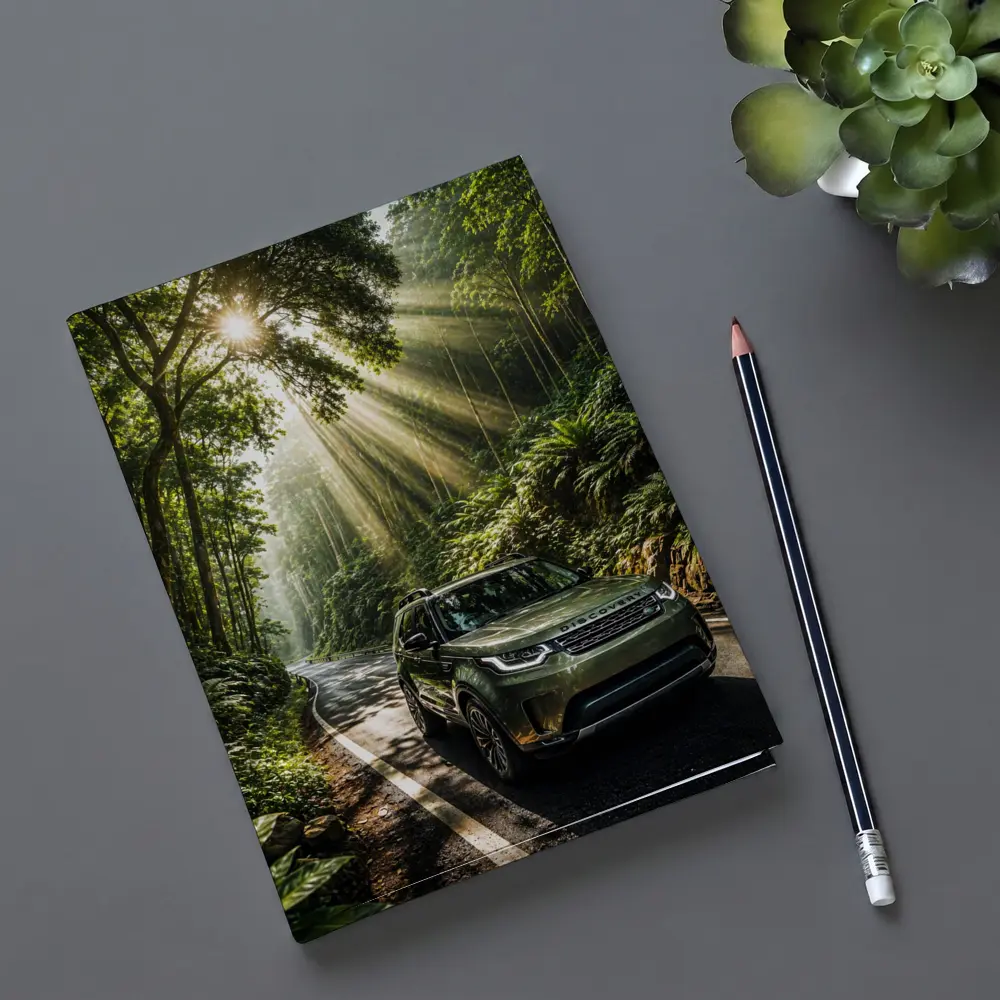 Land Rover Discovery Forest Road Sunlight – Notebooks
