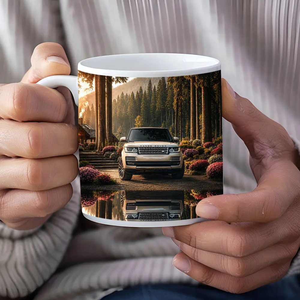 Range Rover Forest Reflection Golden Light – Mugs