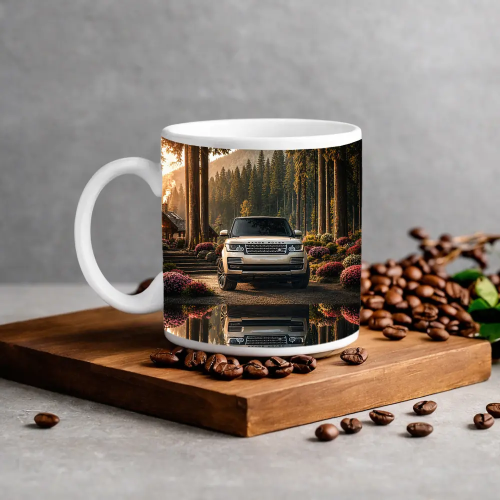 Range Rover Forest Reflection Golden Light – Mugs
