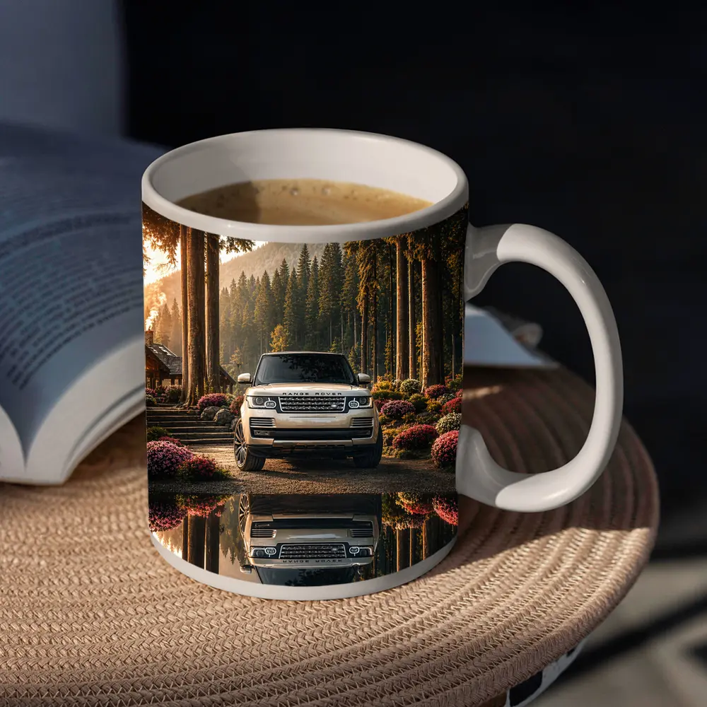 Range Rover Forest Reflection Golden Light – Mugs