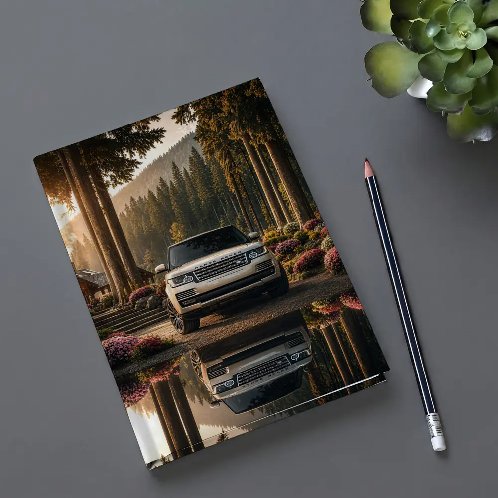 Range Rover Forest Reflection Golden Light – Notebooks