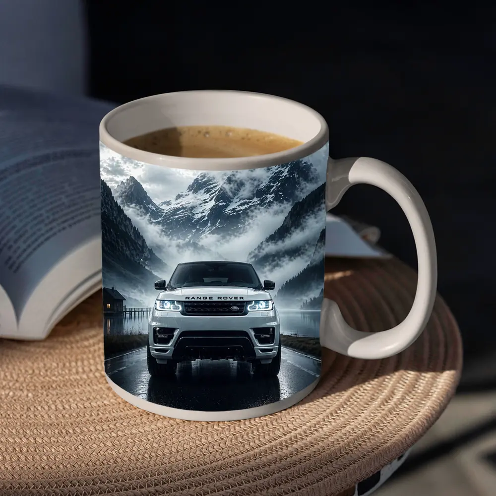 Range Rover Sport White Mountain Lake Fog – Mugs