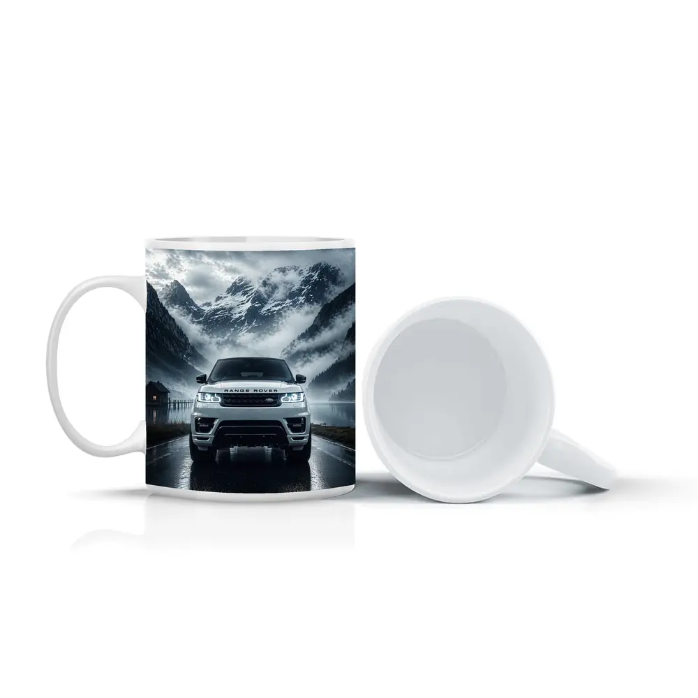 Range Rover Sport White Mountain Lake Fog – Mugs