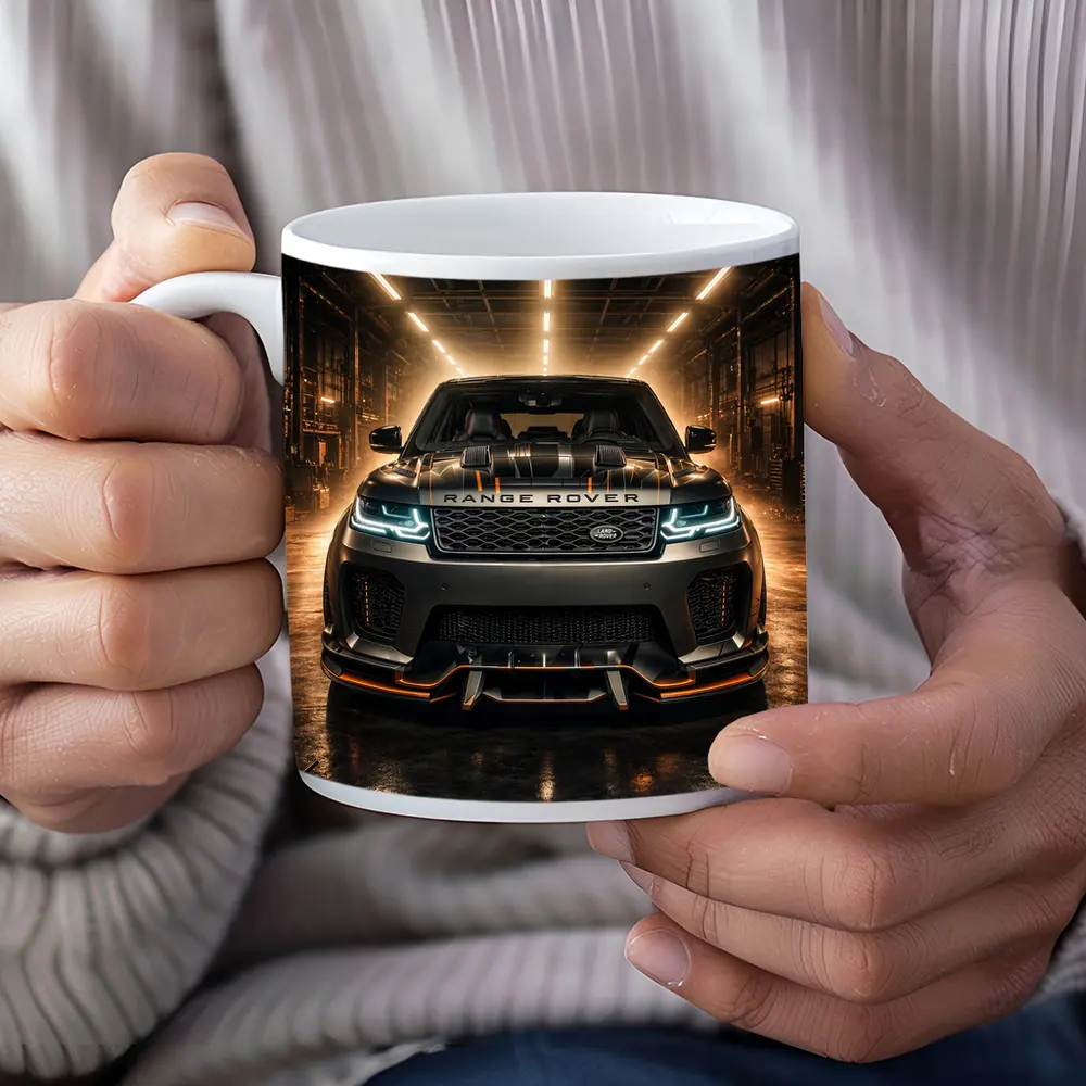 Range Rover Sport Dark Industrial Garage Scene – Mugs