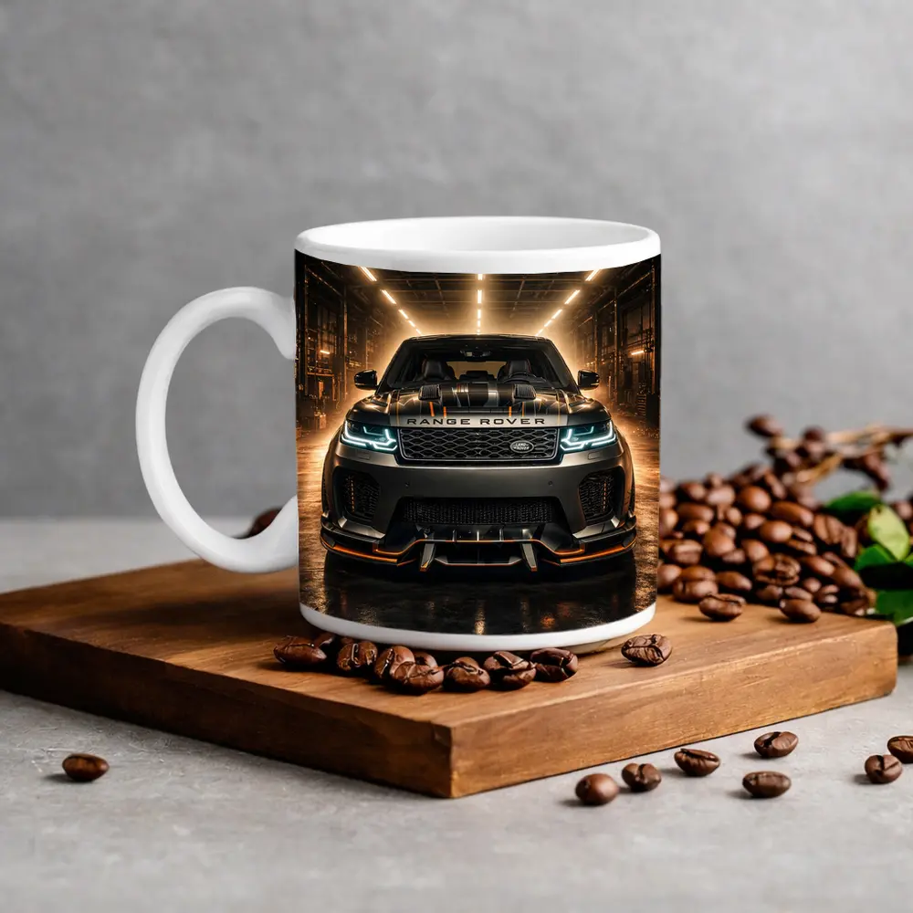 Range Rover Sport Dark Industrial Garage Scene – Mugs