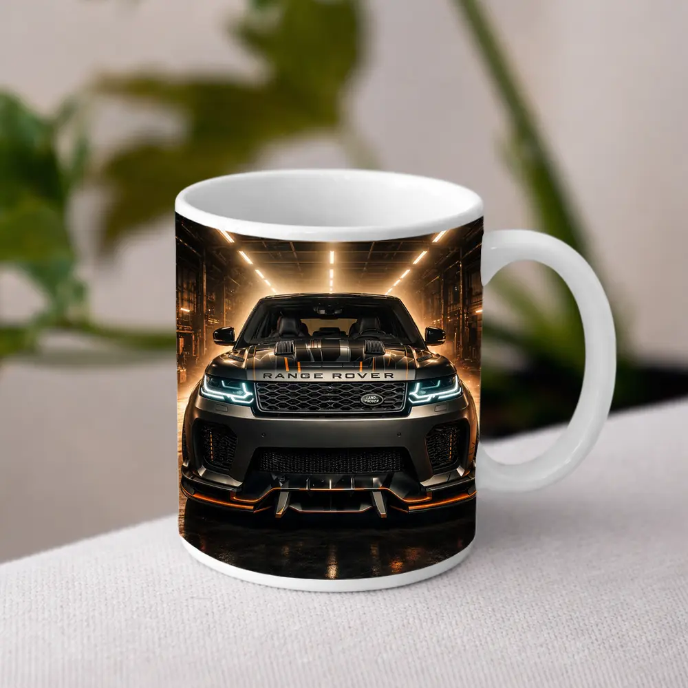 Range Rover Sport Dark Industrial Garage Scene – Mugs