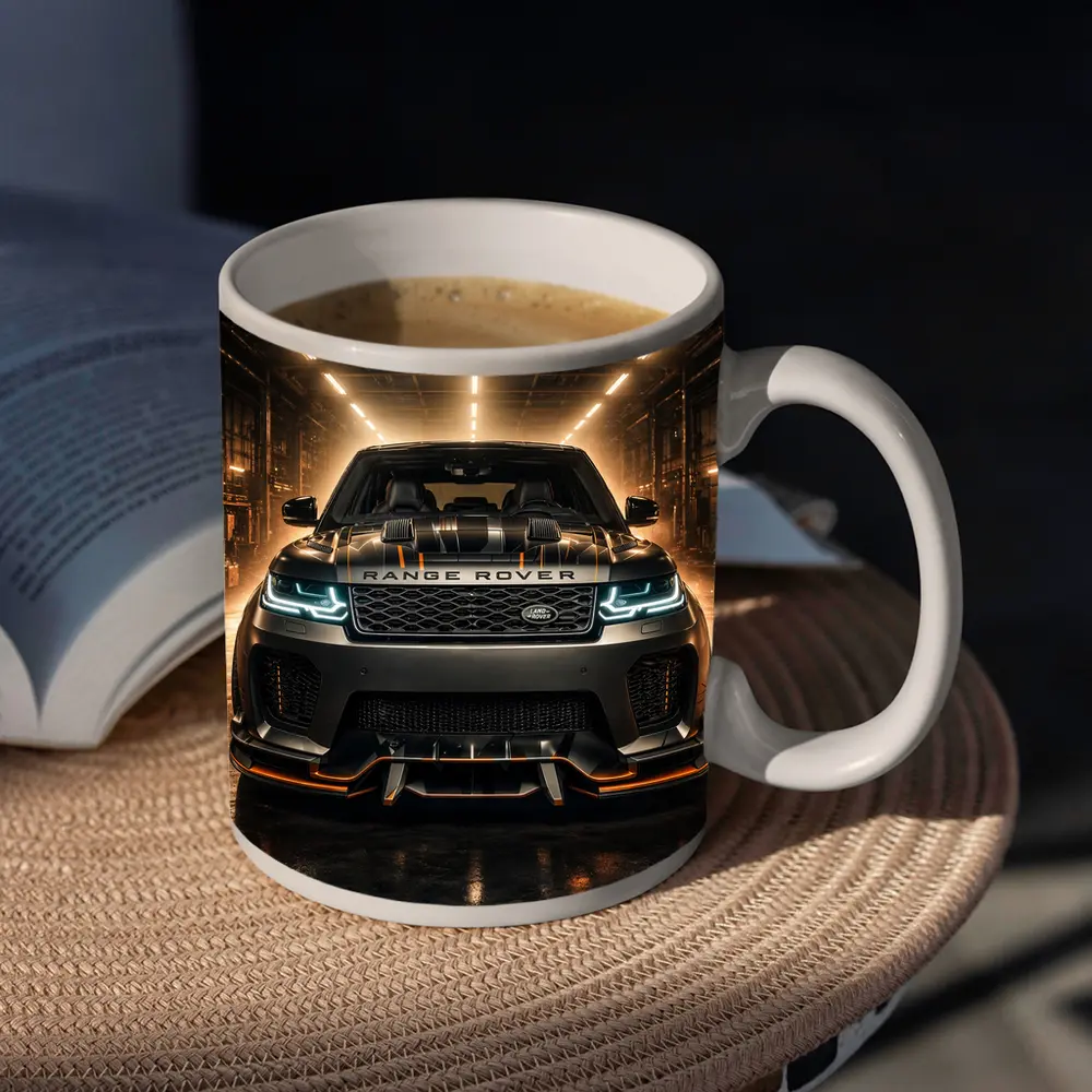Range Rover Sport Dark Industrial Garage Scene – Mugs