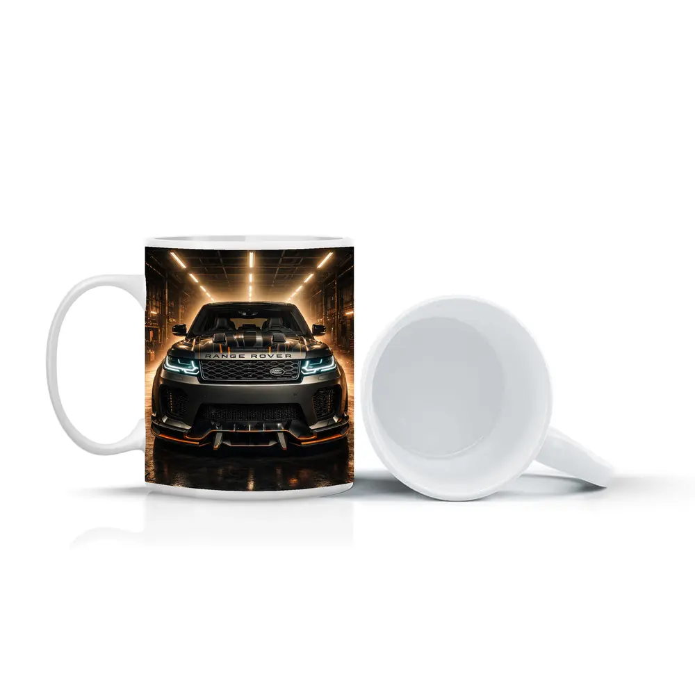 Range Rover Sport Dark Industrial Garage Scene – Mugs