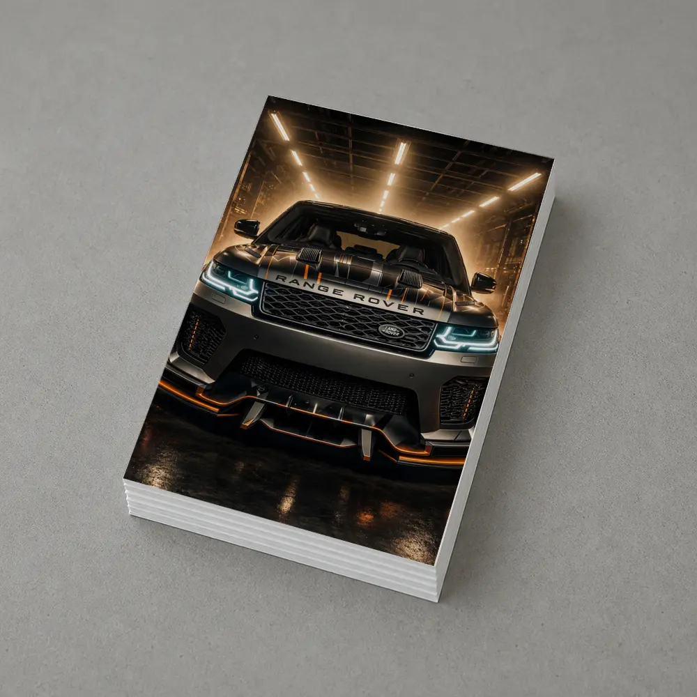 Range Rover Sport Dark Industrial Garage Scene – Postcards