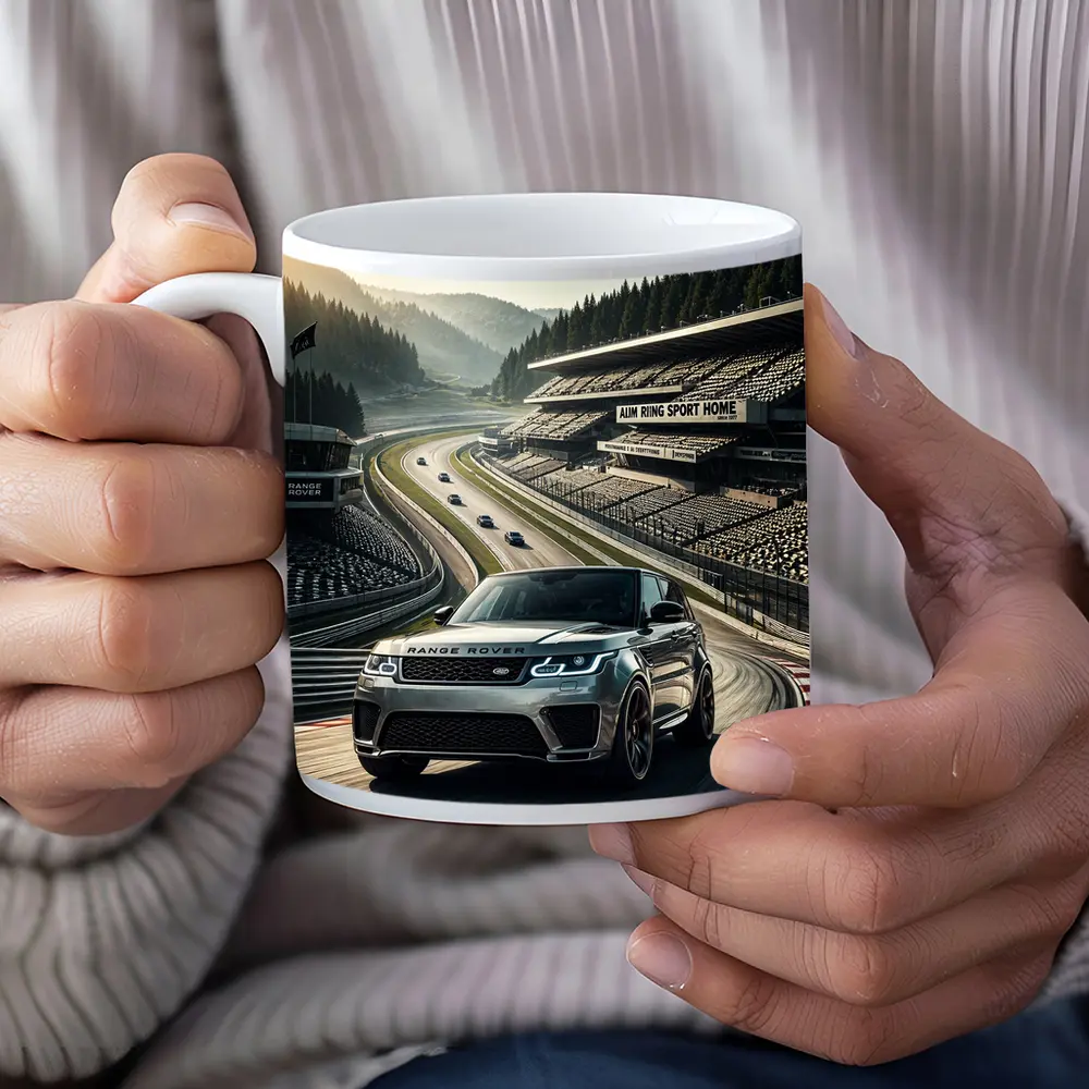 Range Rover Sport SVR On Racing Circuit Track – Mugs