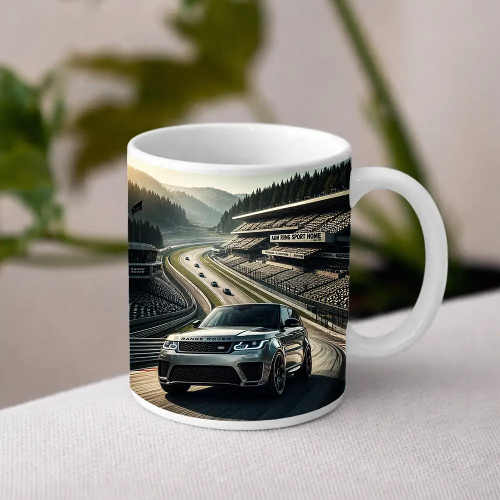 Range Rover Sport SVR On Racing Circuit Track – Mugs