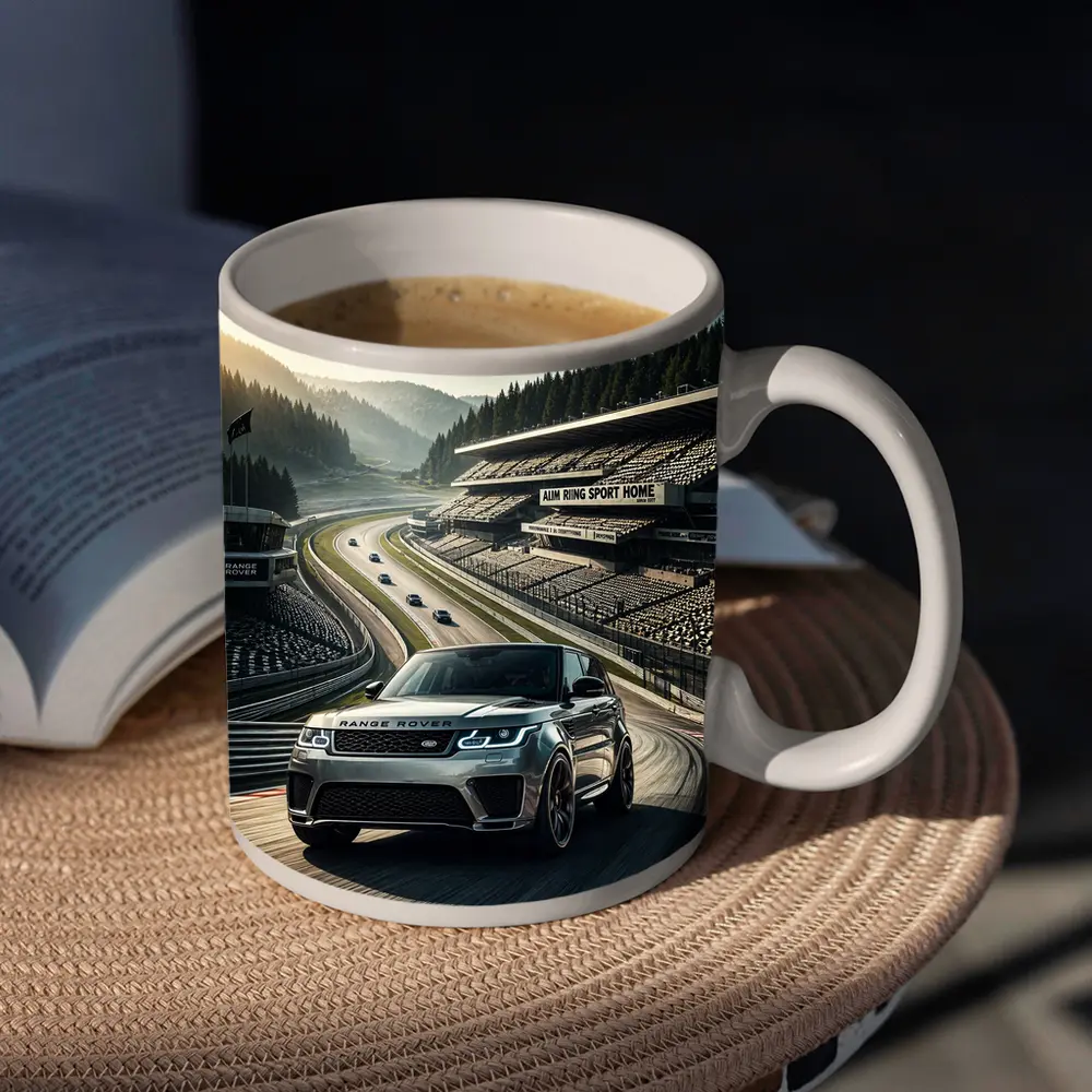 Range Rover Sport SVR On Racing Circuit Track – Mugs