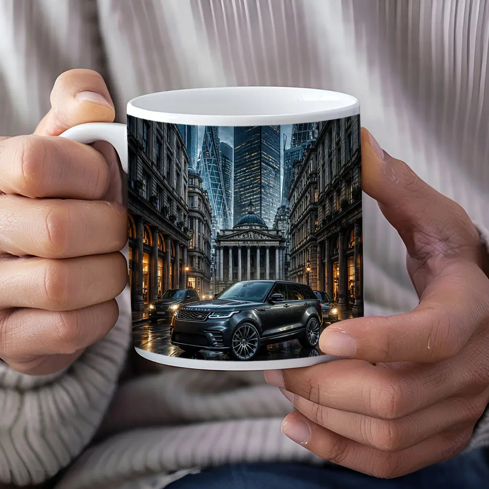 Range Rover Velar Dark London City Street – Mugs
