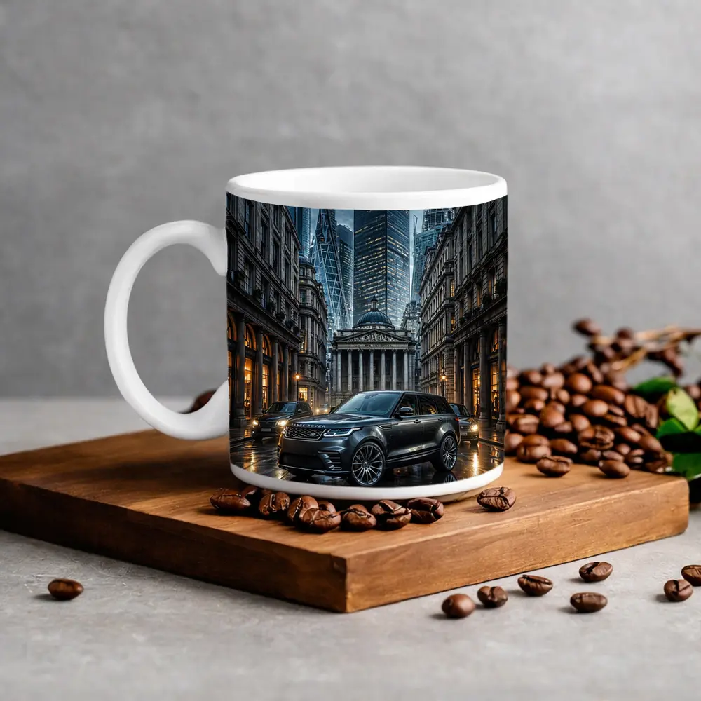 Range Rover Velar Dark London City Street – Mugs