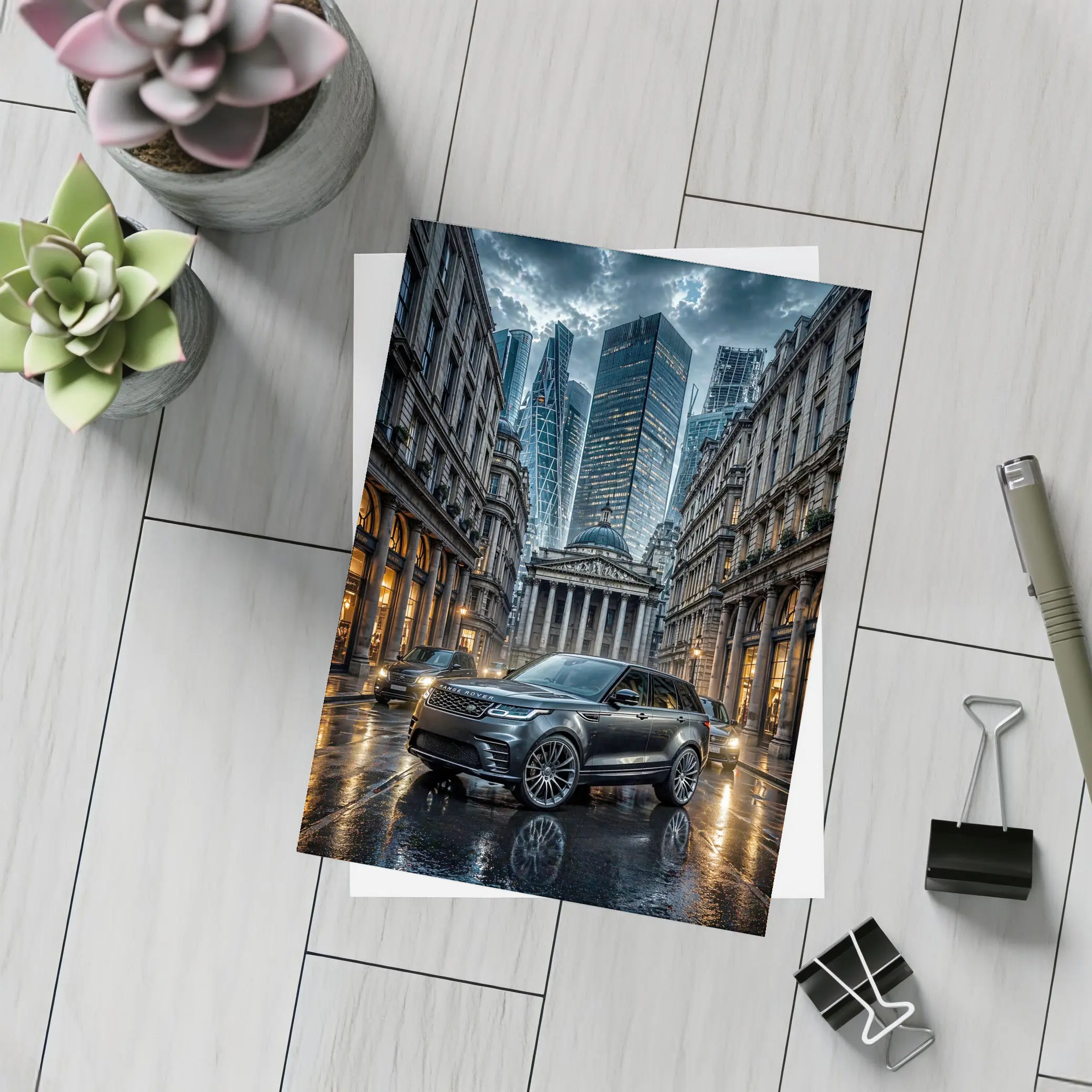 Range Rover Velar Dark London City Street – Postcards