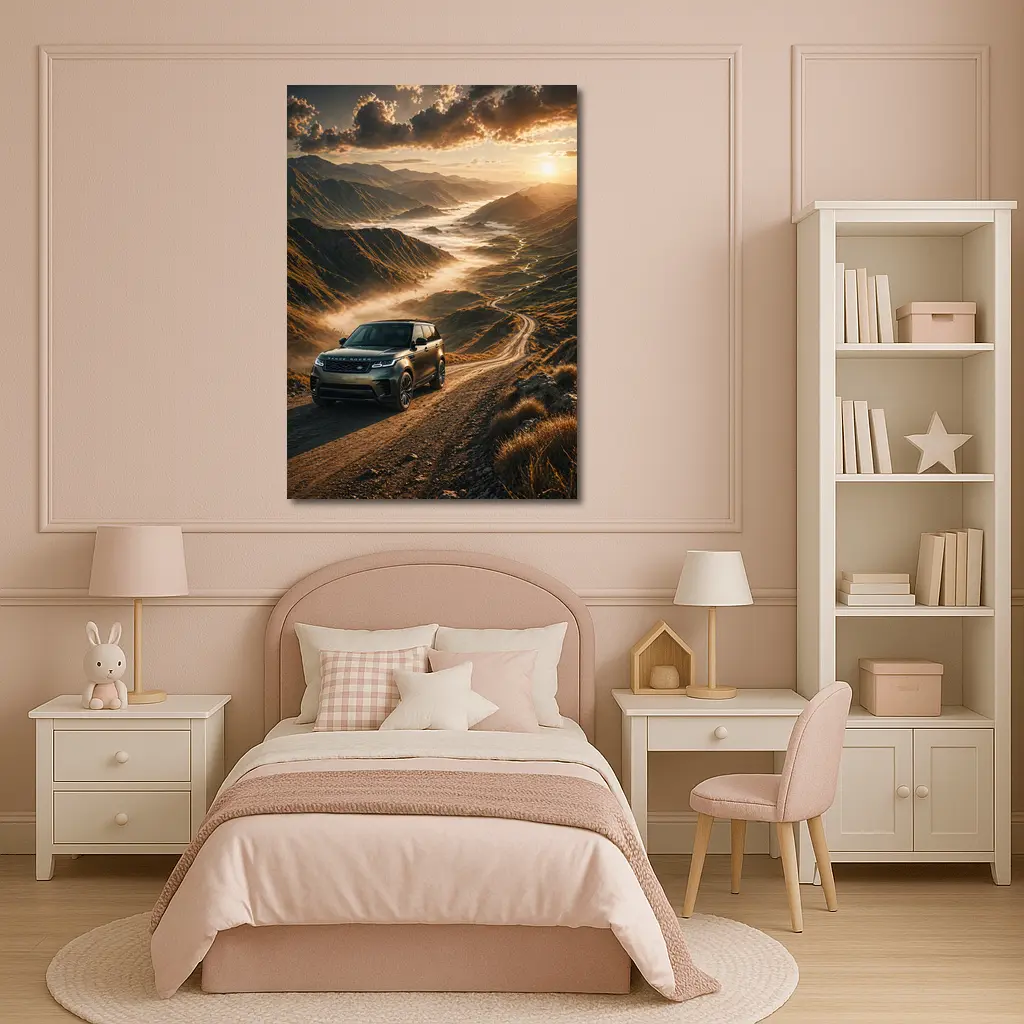 Range Rover Velar On Mountain Dirt Road – Wall Art