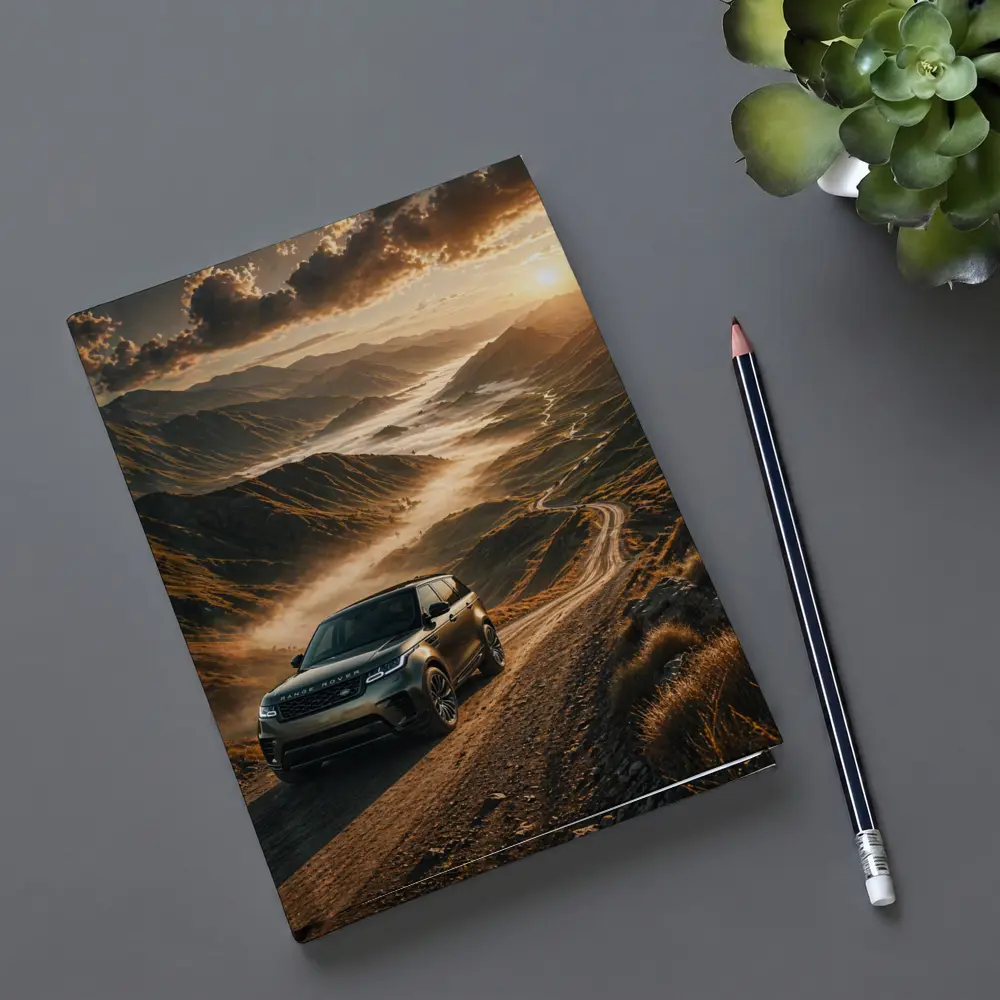 Range Rover Velar On Mountain Dirt Road – Notebooks