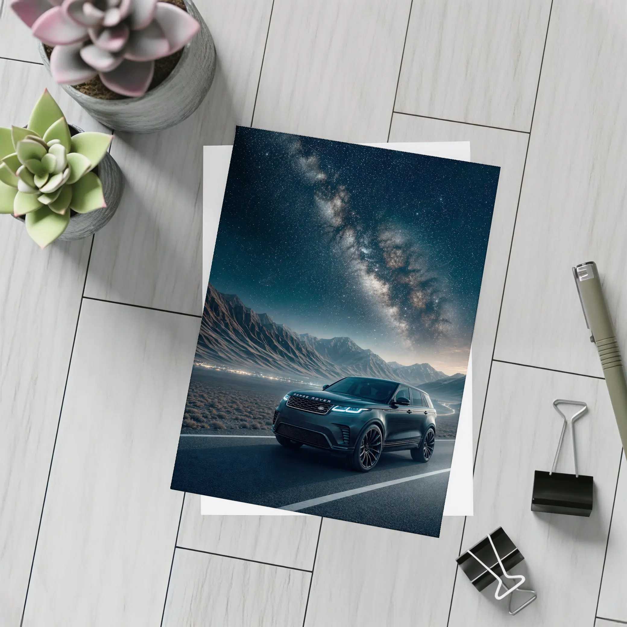 Range Rover Velar Under Milky Way Night – Postcards