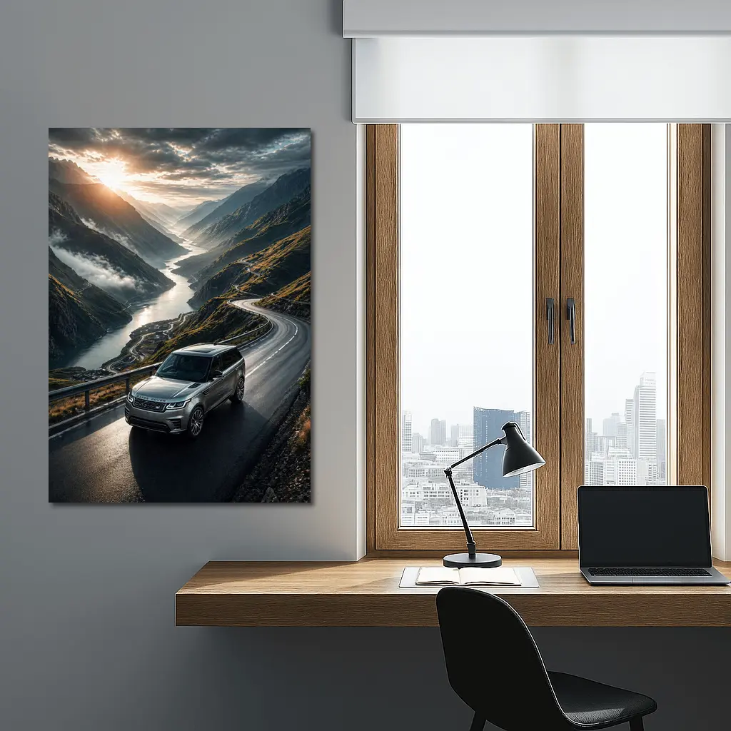 Range Rover Sport On Mountain Valley Road – Wall Art